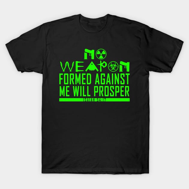 No Weapon Formed (Lime) T-Shirt by Wakanda Forever